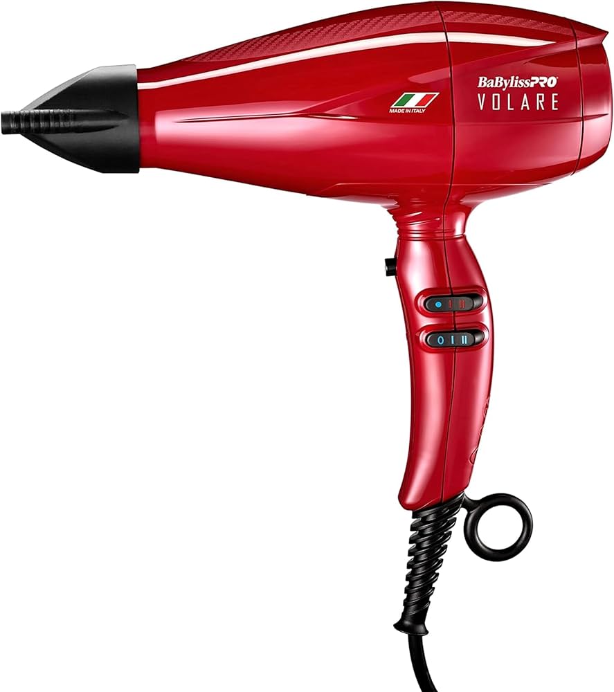 BabylissPro Volare Ionic Nano-Titanium Hair Dryer Red Ferrari