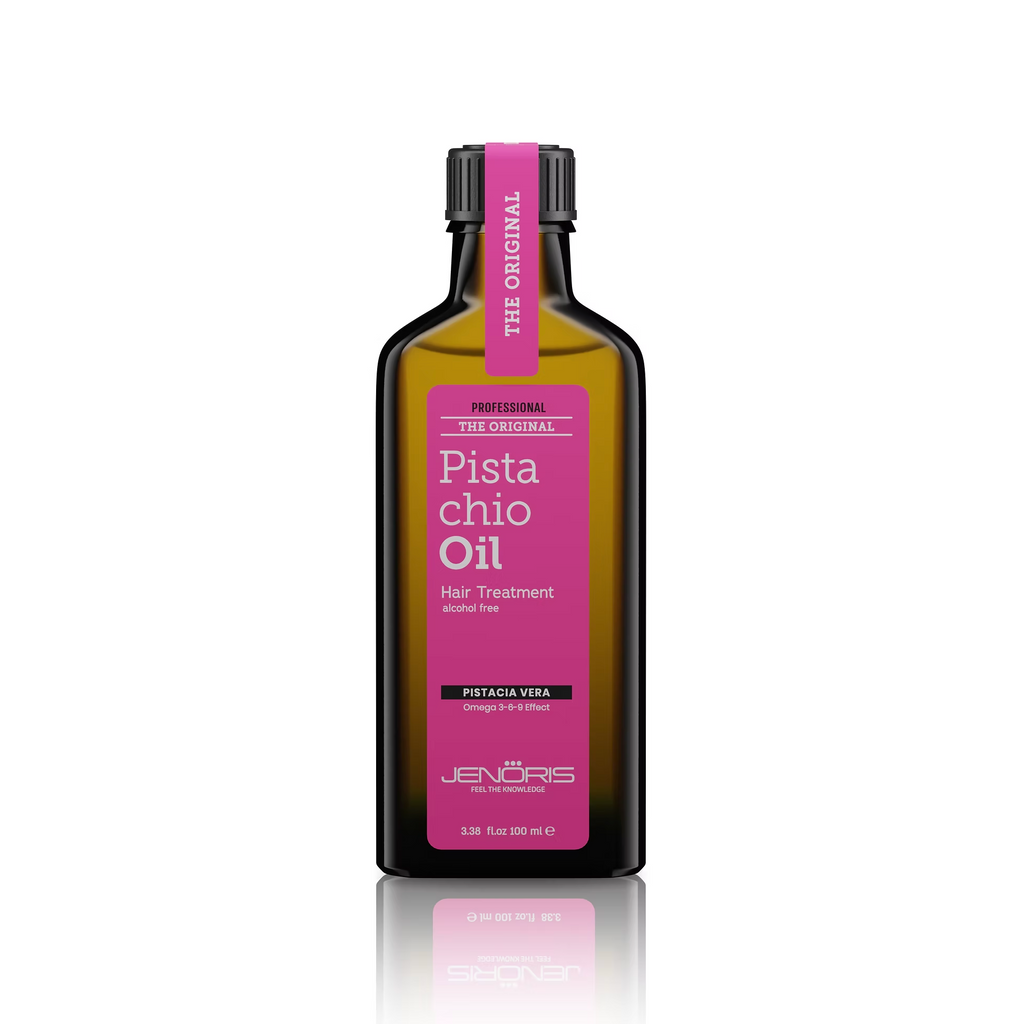 Jenoris Pistachio Hair Oil Treatment for smooth, shiny, and nourished hair