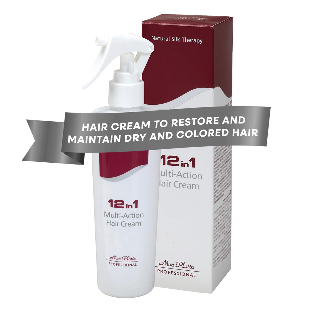Mon Platin 12 In 1 Multi-Action Hair Cream 250ML – Nourishing hair cream for frizz control, hydration, and heat protection. Ideal for all hair types