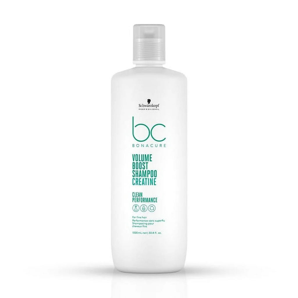 Schwarzkopf BC Bonacure Volume Boost Shampoo 1000ML bottle - lightweight volumizing shampoo for fine and limp hair