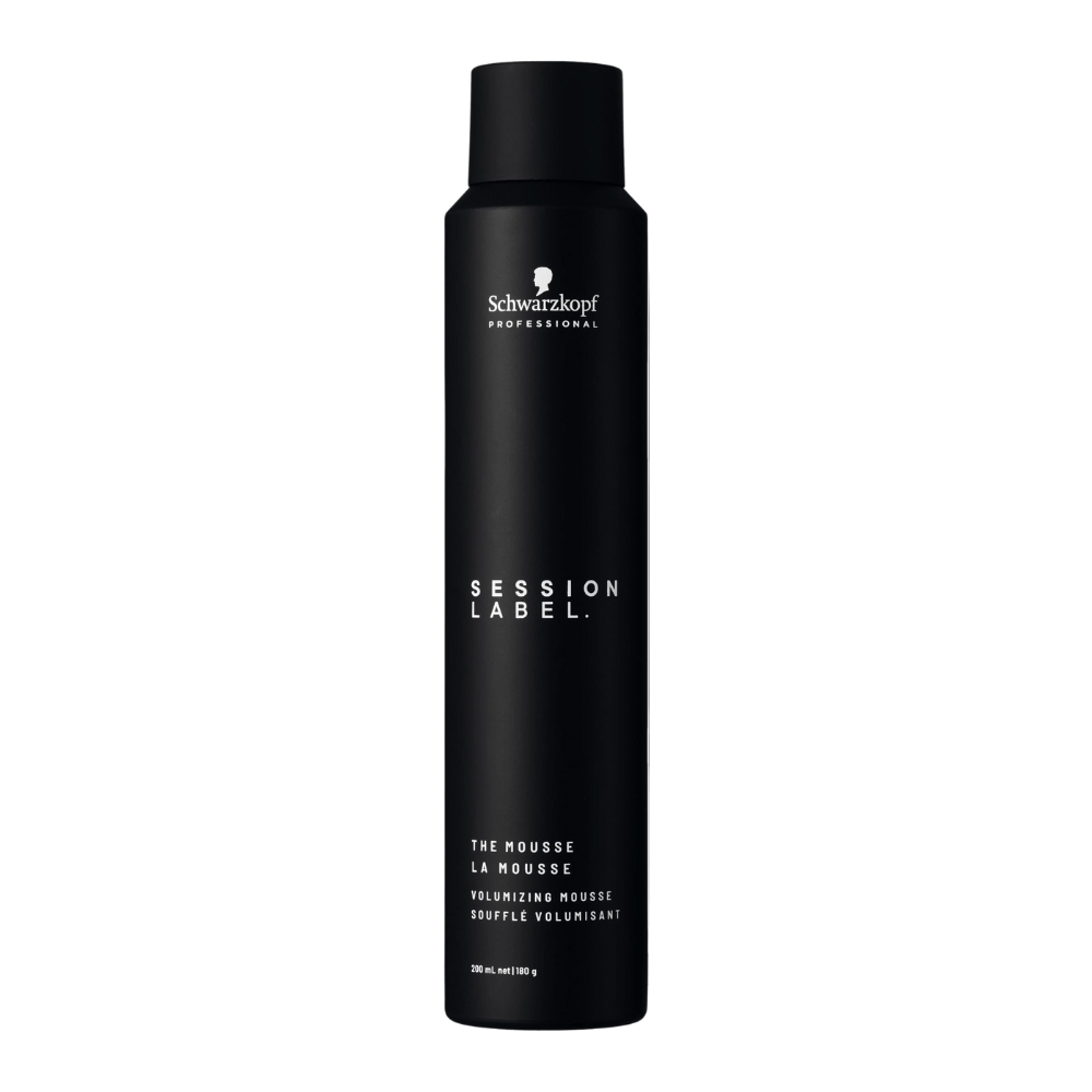 Schwarzkopf SESSION LABEL The Mousse 200ml – Lightweight Volumizing Hair Mousse for Root Lift, Heat Protection, and Long-Lasting Professional Styling